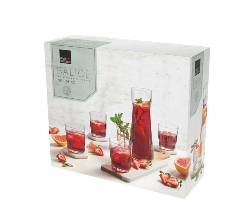 Set BALICE (DECANTER + 4 TUMBLERS)