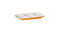 SQUARE Hors D'Oeuvres Tray 3 sections 28x20.5cm - Yellow