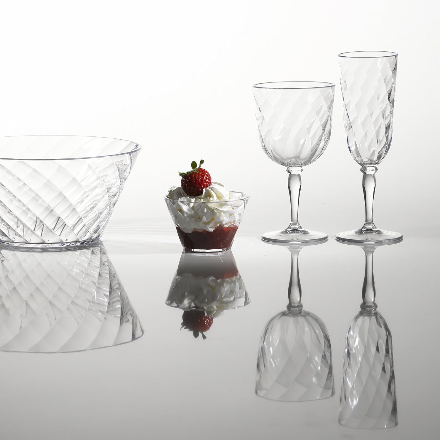 DIAMOND Flute 17.5cl - Clear - 4pcs