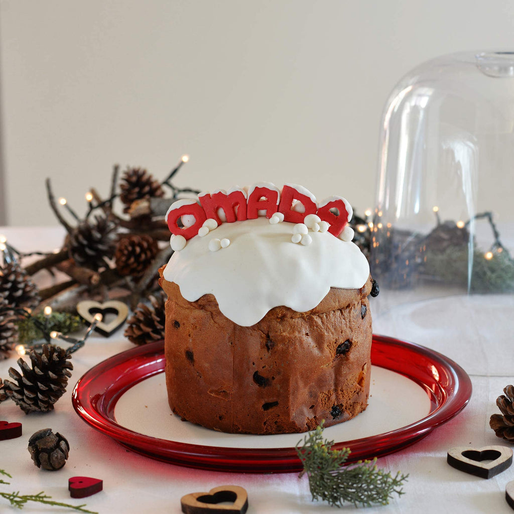 GLOBO Cake Tray 32.5cm with Tower Dome - Red