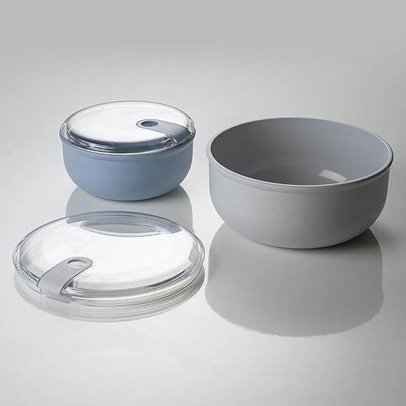 Leak Proof PULL BOX Round 2 Pcs. Set - Sky
