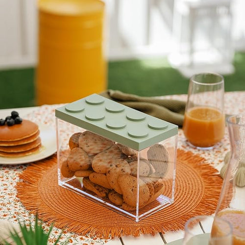 Brickstore set 2 Canister - 1lt.&2lt Capacity - Sage Green