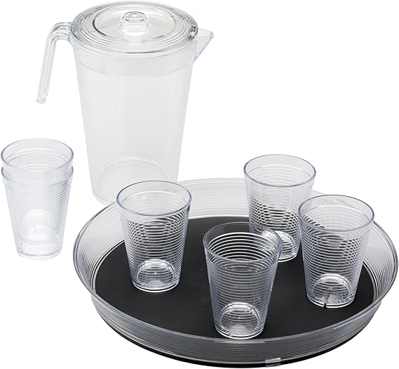 SAMBA Round TRAY 34cm. w/height 5 cm. CLEAR