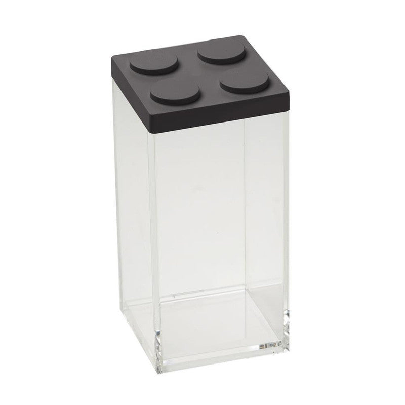 Brickstore Canister 10x10x20,5 cm.- 1,5 lt Capacity - Black