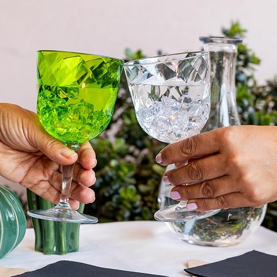 DIAMOND Goblet 27.5cl - Green - 4pcs