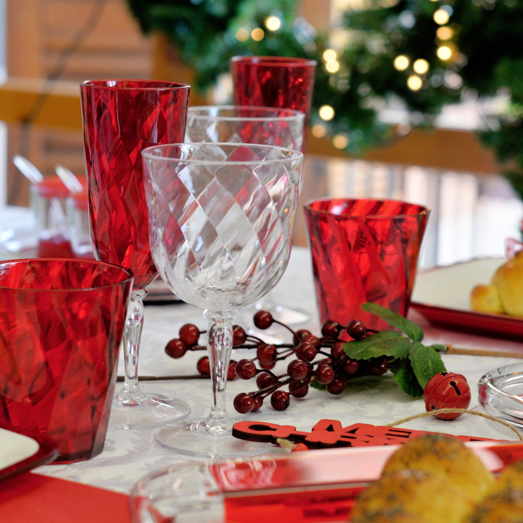 DIAMOND Goblet 27.5cl - Red - 4pcs