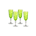 DIAMOND Flute 17.5cl - Green - 4pcs