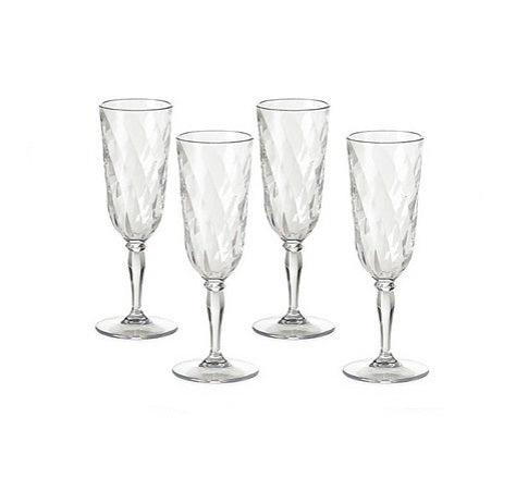 DIAMOND Flute 17.5cl - Clear - 4pcs