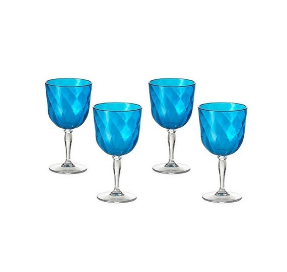 DIAMOND Goblet 27.5cl - Turquoise - 4pcs
