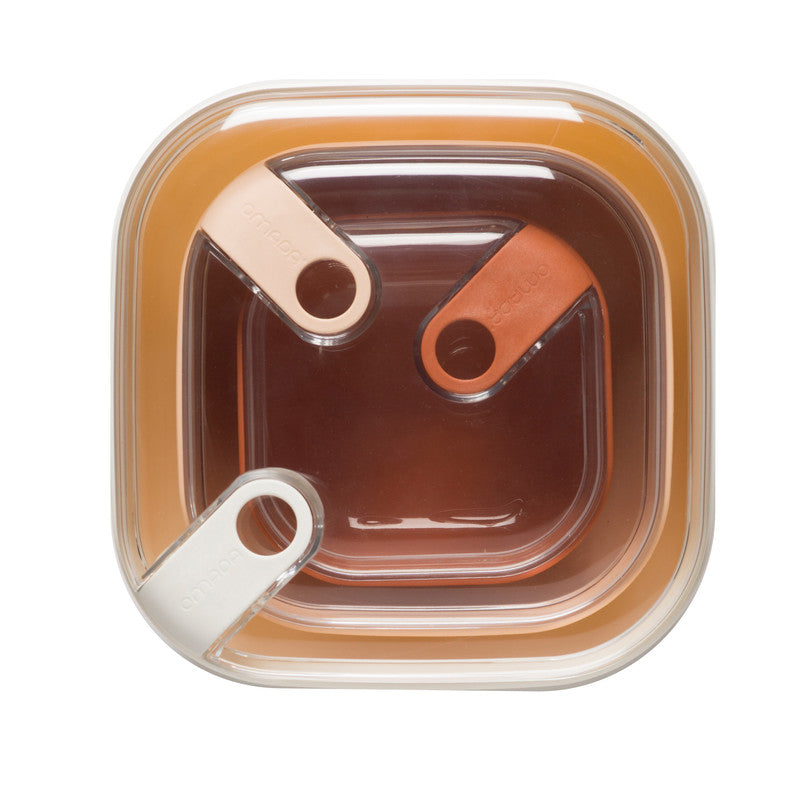 Leak Proof PULL BOX Square 3 Pcs. Set - Sunrise