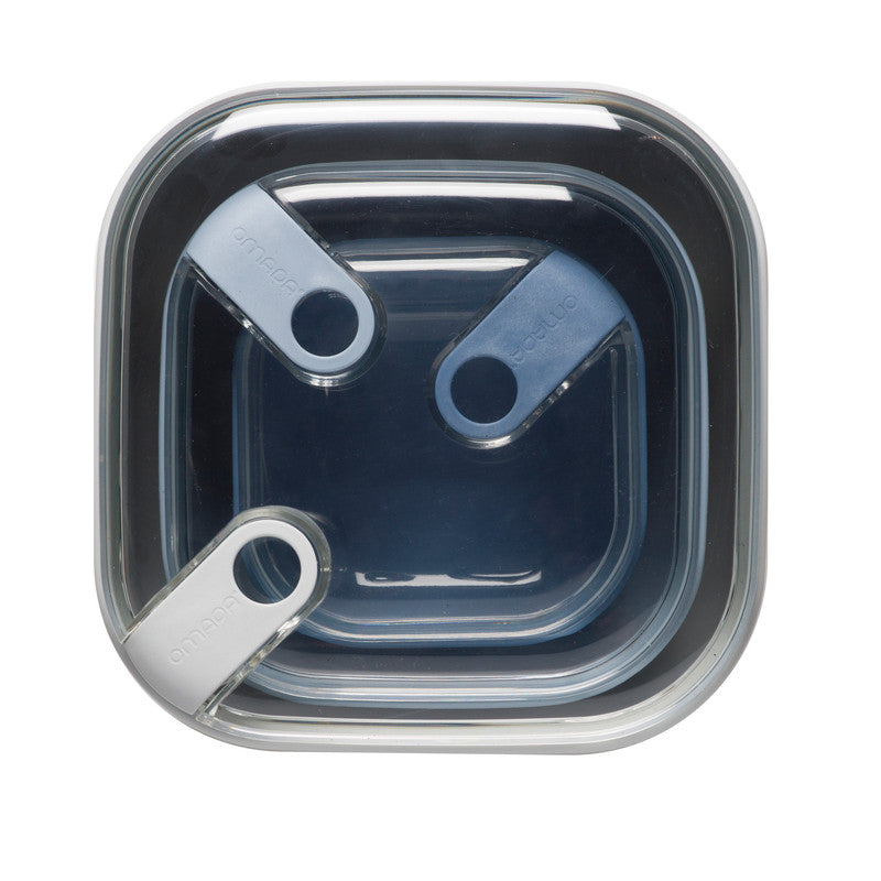 Leak Proof PULL BOX Square 3 Pcs. Set - Sky