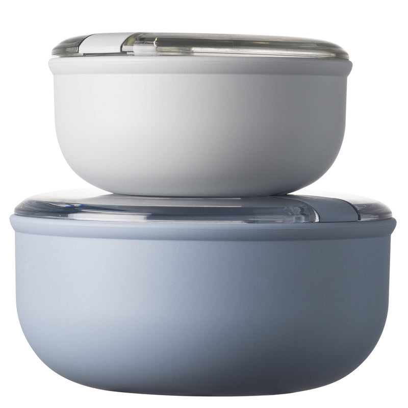 Leak Proof PULL BOX Round 2 Pcs. Set - Sky