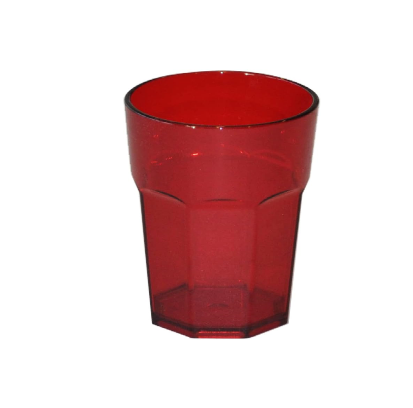 HAPPY DRINK Octagonal O.F 300ml - Red - 6pcs
