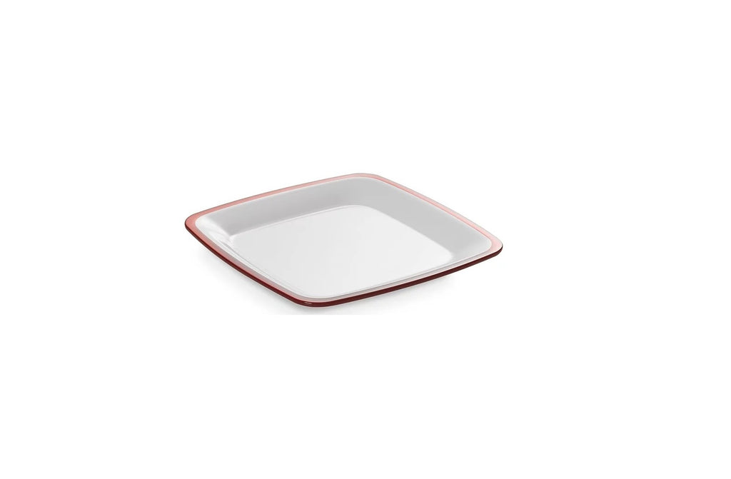 SQUARE Deep Plate 20cm - Red - 3pcs