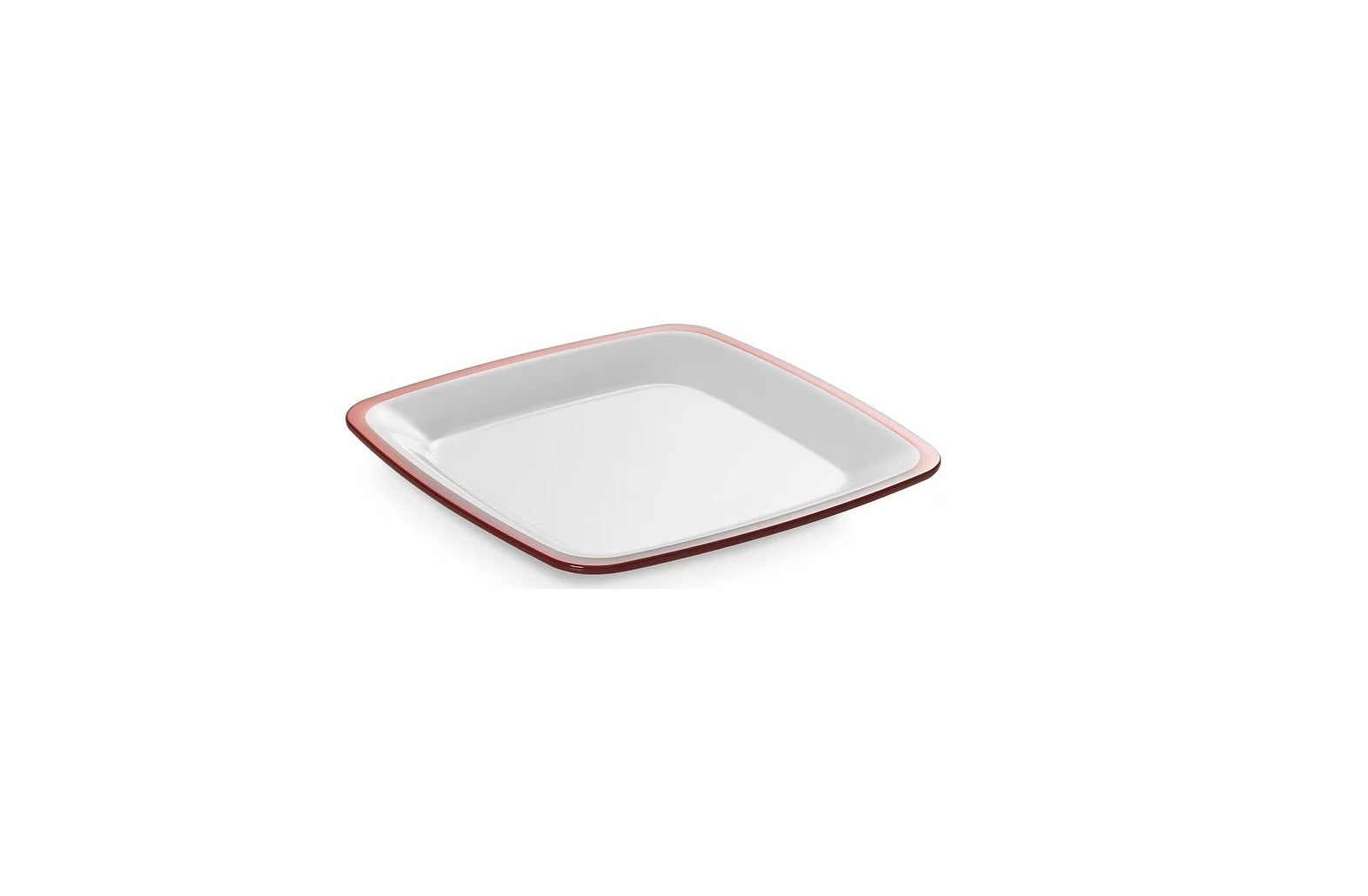SQUARE Deep Plate 20cm - Red - 3pcs