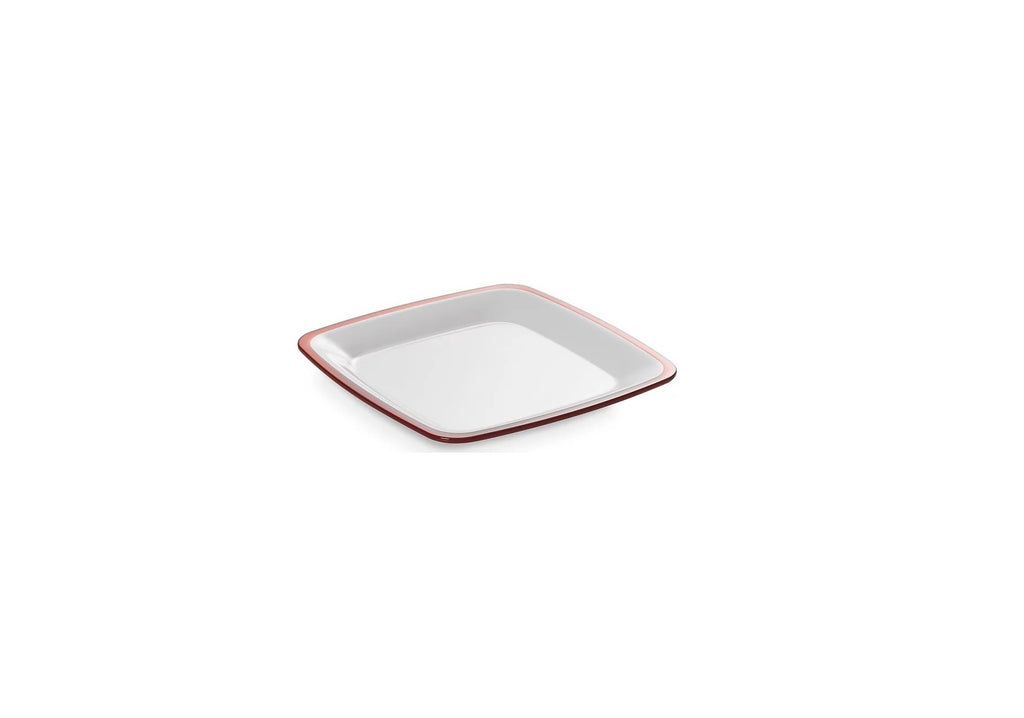 SQUARE Desert Plate 17cm - Red - 3pcs