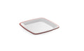 SQUARE Flat Plate 23cm - Red - 3pcs