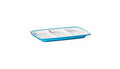 SQUARE Hors D'Oeuvres Tray 3 sections 28x20.5cm - Turquoise