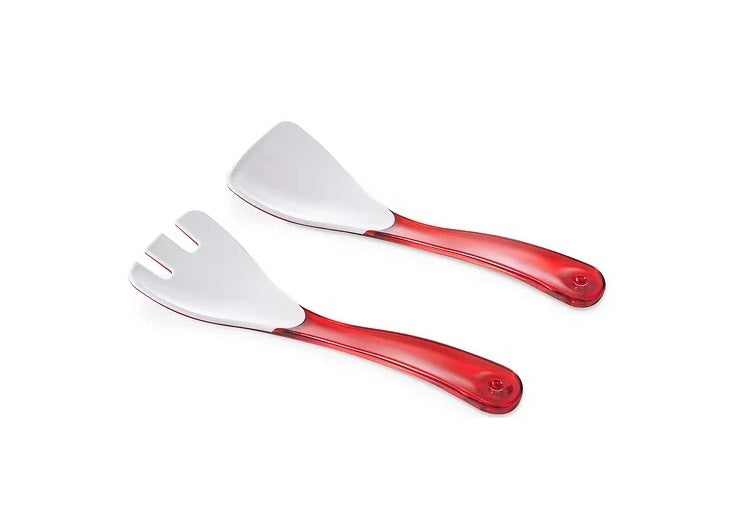 SQUARE Salad Servers - Red