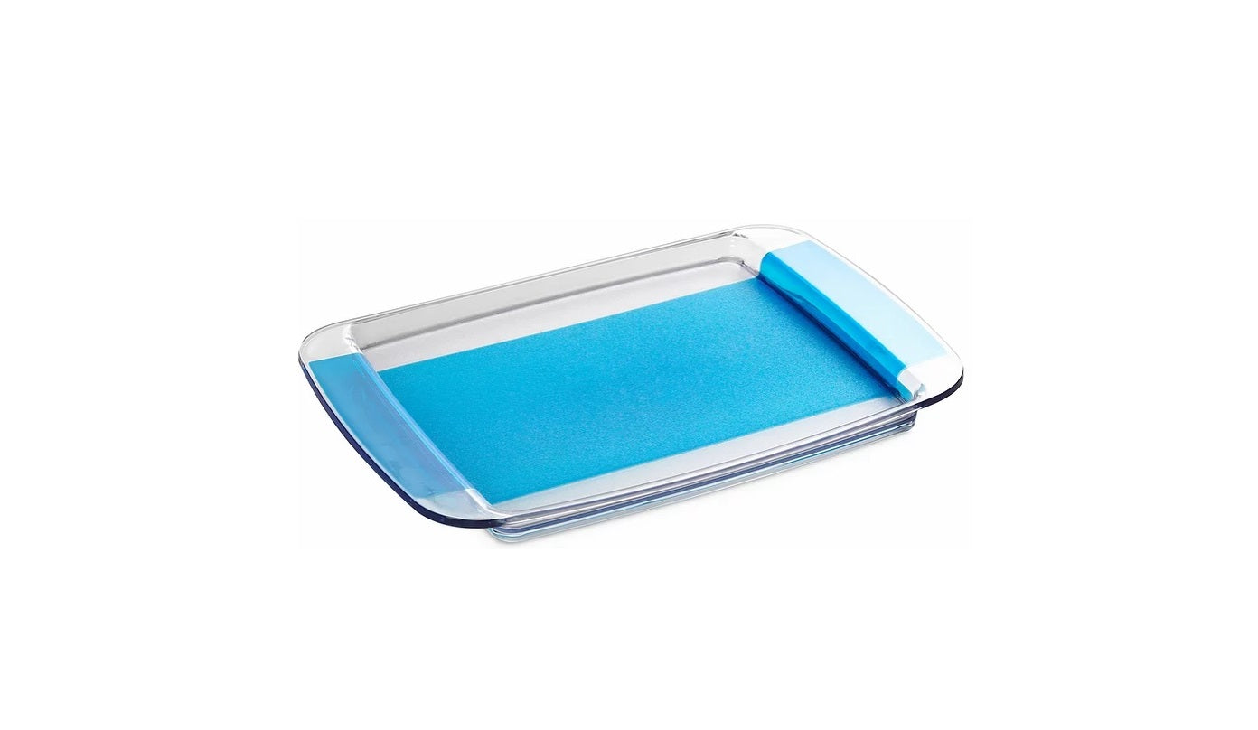 SQUARE Rectangular Plate 39.5x28cm - Turquoise