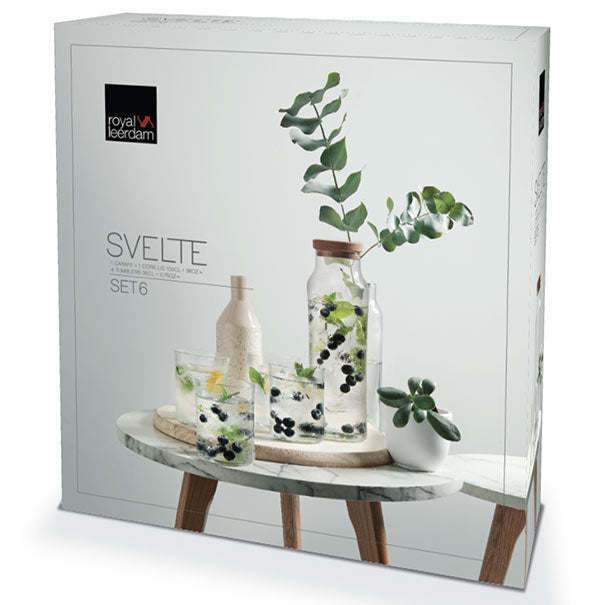 SVELTE Set - 6pcs ( Carafe w lid + 4 Tumblers )
