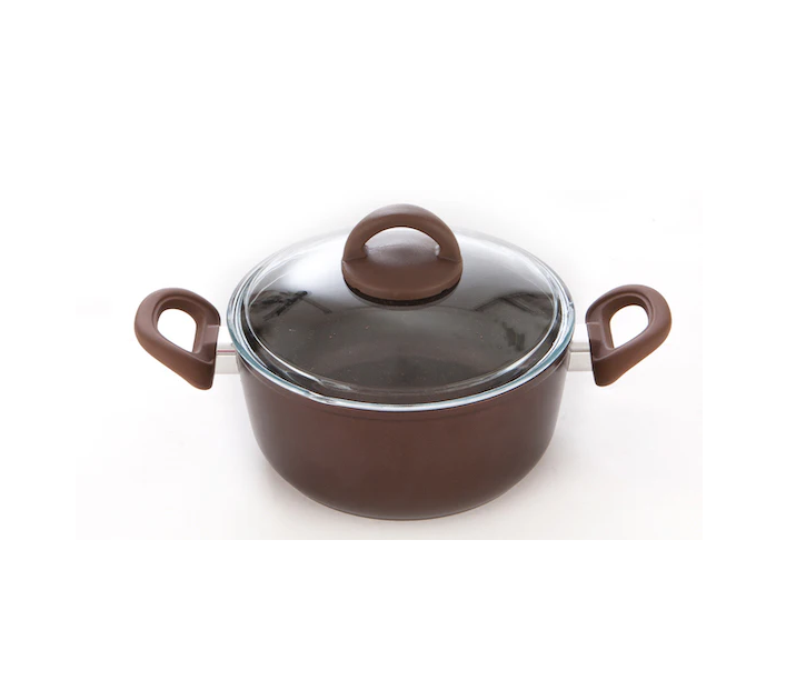 Gourmet Deep Pot 2Handles 24 + Pyrex Lid