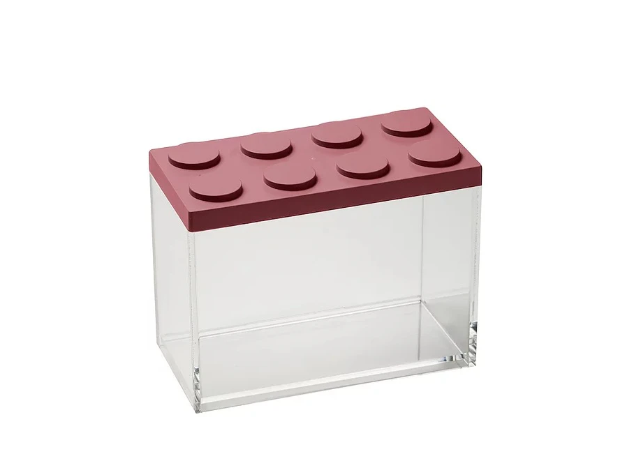 Brickstore Canister 10x20x15,5 cm.- 2 lt Capacity - Red