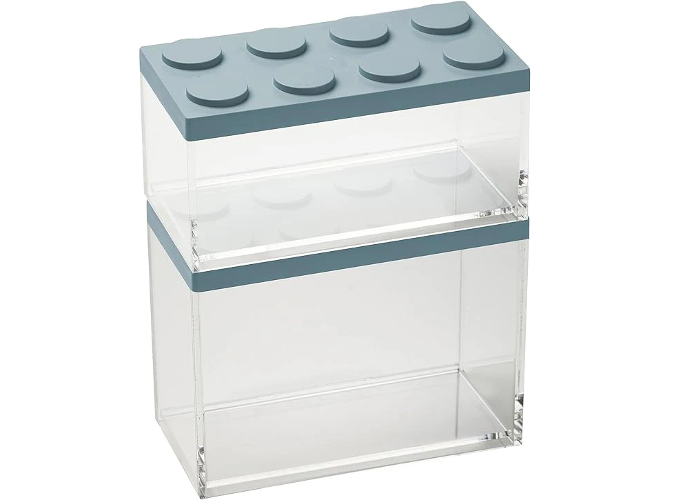 Brickstore set 2 Canister - 1lt.&2lt Capacity - Vintage Light Blue