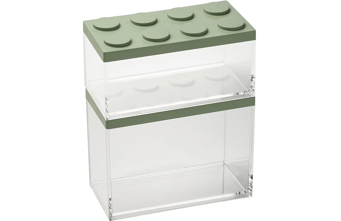 Brickstore set 2 Canister - 1lt.&2lt Capacity - Sage Green