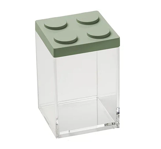 Brickstore Canister 10x10x15,5 cm.- 1,1 lt Capacity - Sage Green