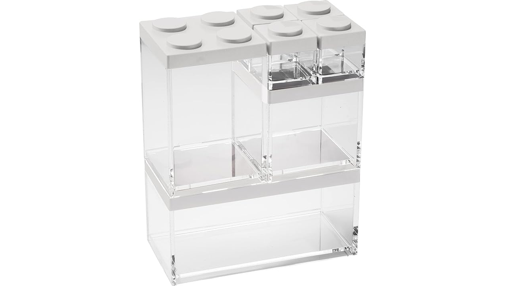 Brickstore set 7 Canister - 4x0,1lt.-1x0,5lt.-1x1lt.-1x1,5lt. Capacity - White