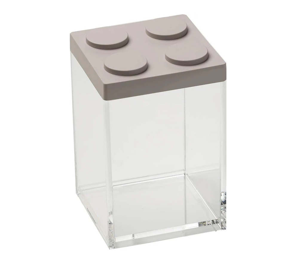 Brickstore Canister 10x10x15,5 cm.- 1,1 lt Capacity - Dove Grey