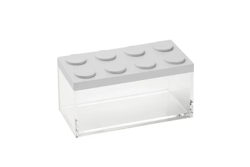 Brickstore Canister 10x20x10,5 cm.- 1,5 lt Capacity - White