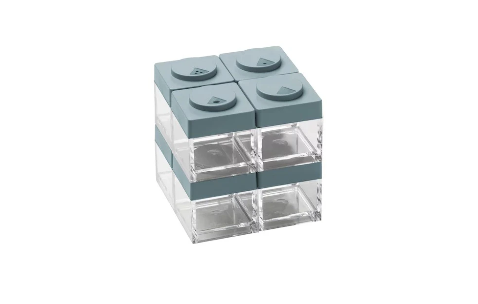 Brickstore set 8 Canister - 0,1 lt Capacity - Vintage Light Blue