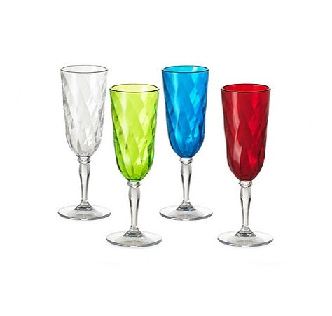 DIAMOND Flute 17.5cl - Assorted - 4pcs