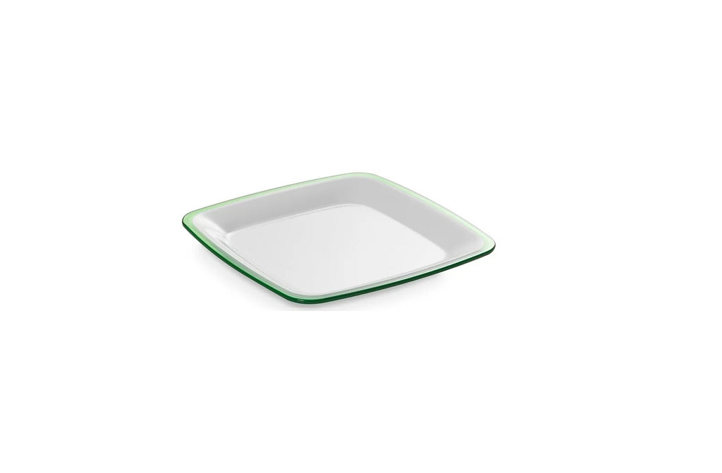 SQUARE Deep Plate 20cm - Green - 3pcs