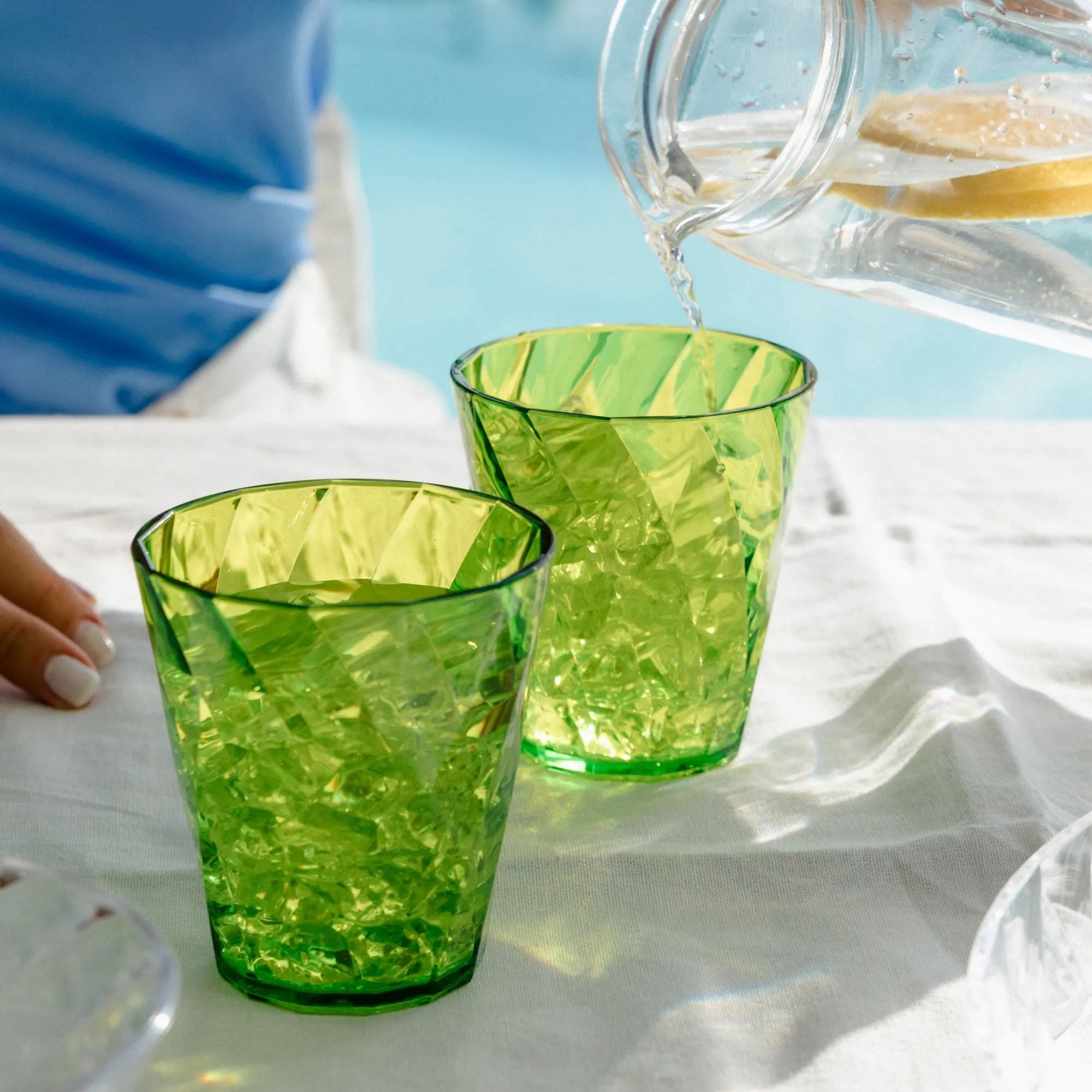 DIAMOND Glasses OF 35cl - Green - 4pcs
