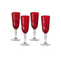 DIAMOND Flute 17.5cl - Red - 4pcs
