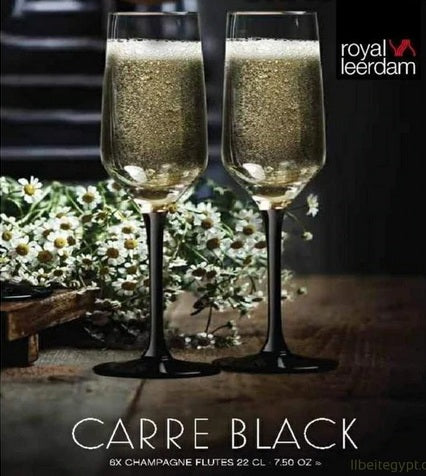 CARRE BLACK flute 22cl - 6pcs