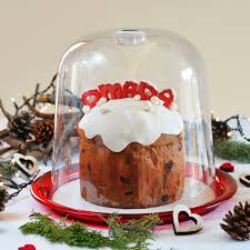 GLOBO Cake Tray 32.5cm with Tower Dome - Red