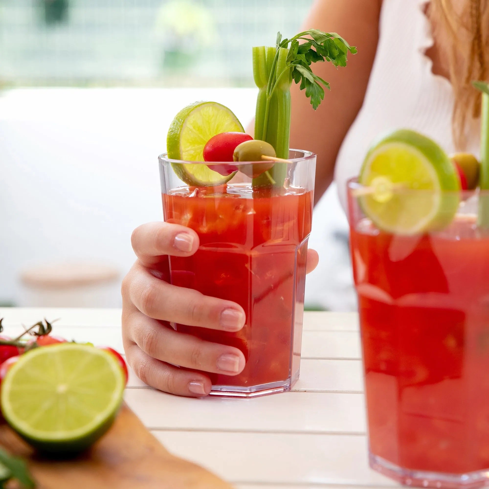 HAPPY DRINK Octagonal H.B. 400ml - Red - 6pcs