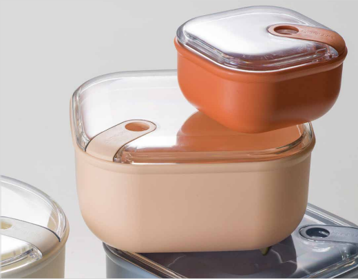 Leak Proof PULL BOX Square 3 Pcs. Set - Sunrise