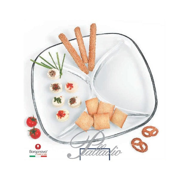 Palladio Glass appetizer tray 4 sections